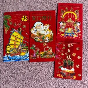 🔥10/$15 4 Red Envelopes Velvet